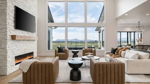 Spacious luxury home interior designed by custom builder in Bend Oregon
